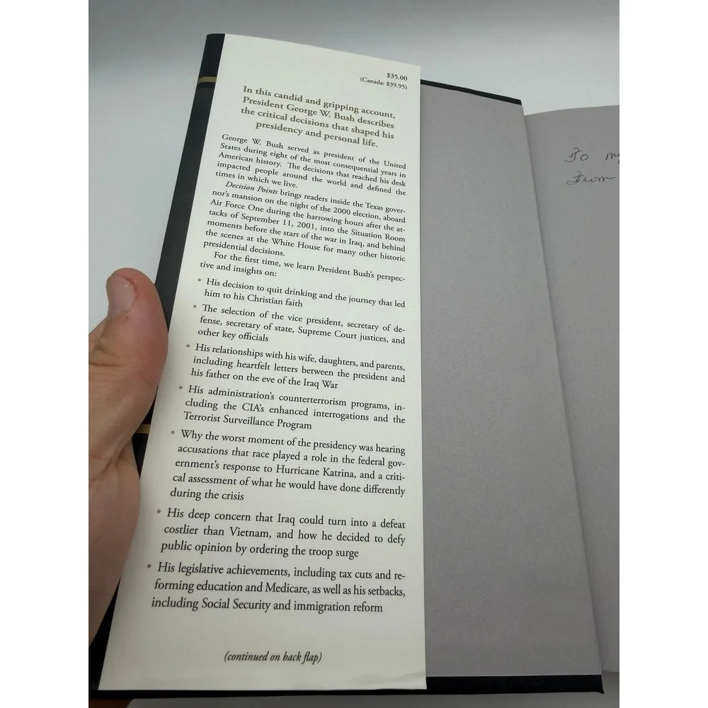 Decision Points George W Bush Hardcover Autobiography Crown 2010 Memoir